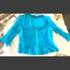 Vintage Betsy Johnson New York delicate lace top.